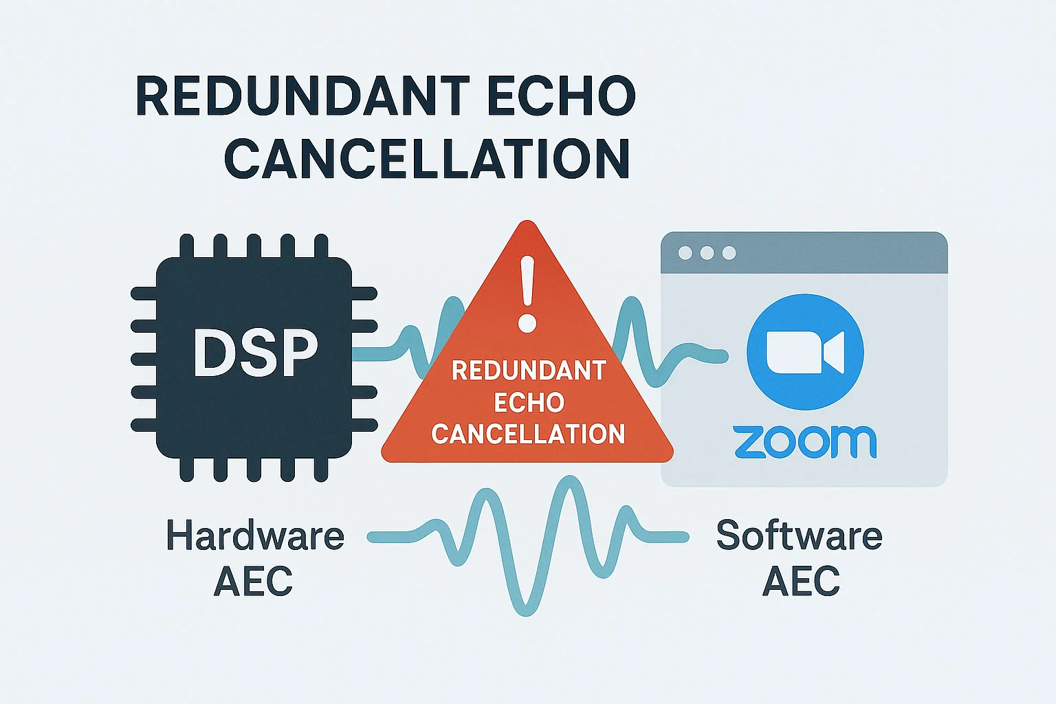 Redundant echo cancellation conflict diagram